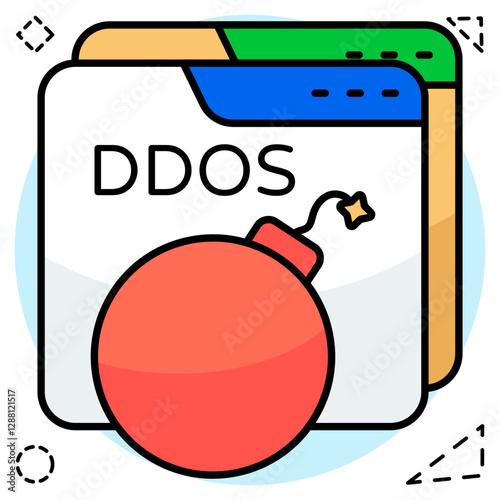 Premium design icon of ddos website