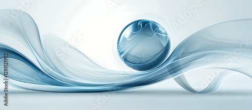 Abstract Blue Sphere Design