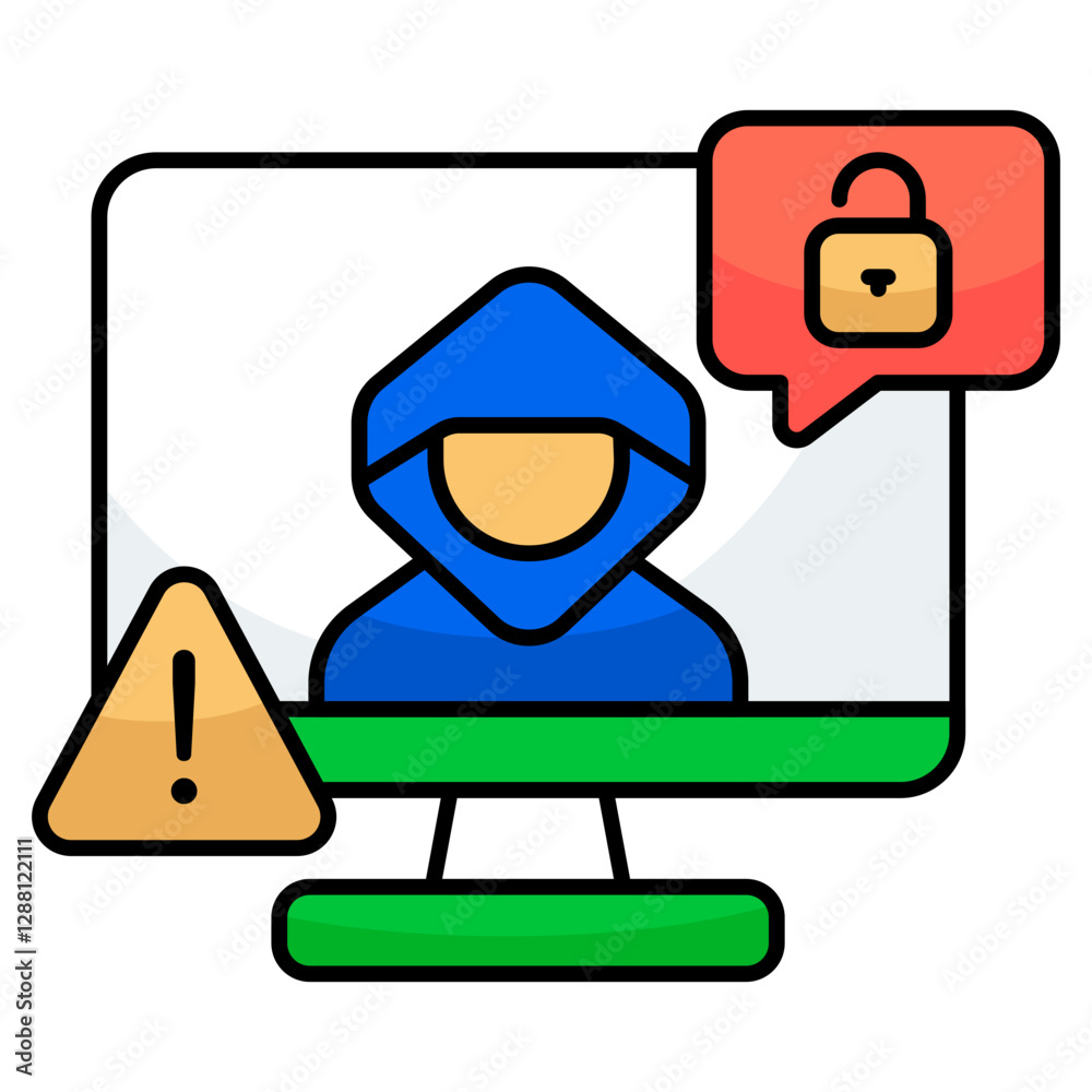 An icon design of chat hacking