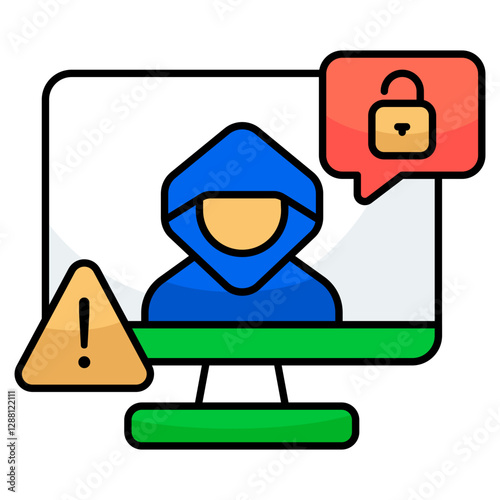 An icon design of chat hacking