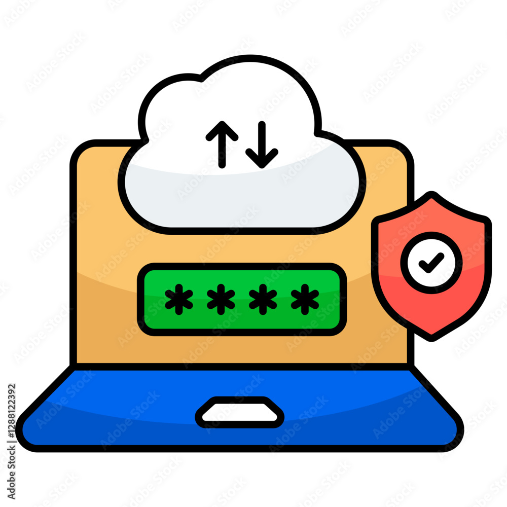 Perfect design icon of cloud Data transfer Perfect design icon of cloud Data transfer