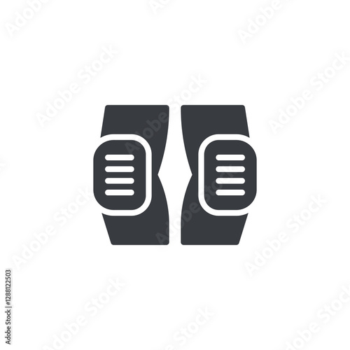 A pair of knee protector vector icon