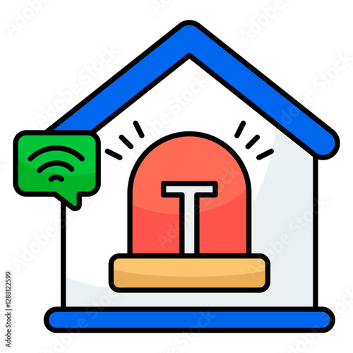 Premium design icon of smart home horn