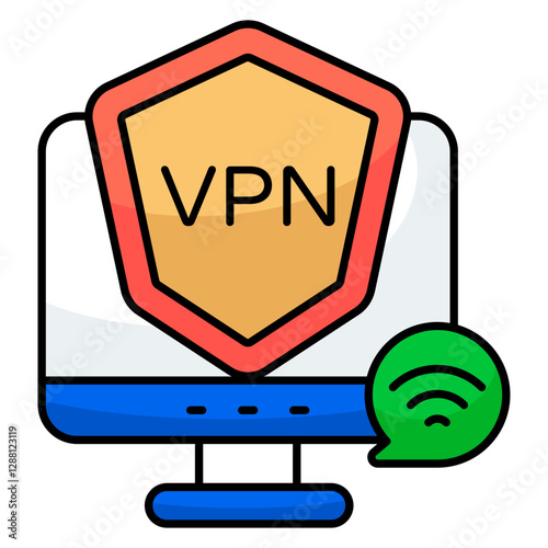 An icon design of vpn