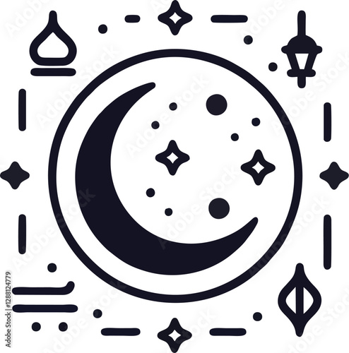 Minimalist Ramadhan Logo Vector – Easy to Edit and Trace