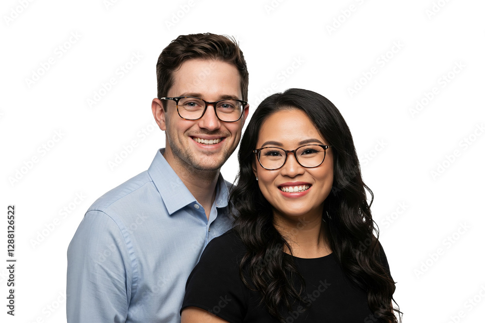 portrait of a young couple, transparent PNG, isolated, cut-out portrait of a young couple, transparent PNG, isolated, cut-out
