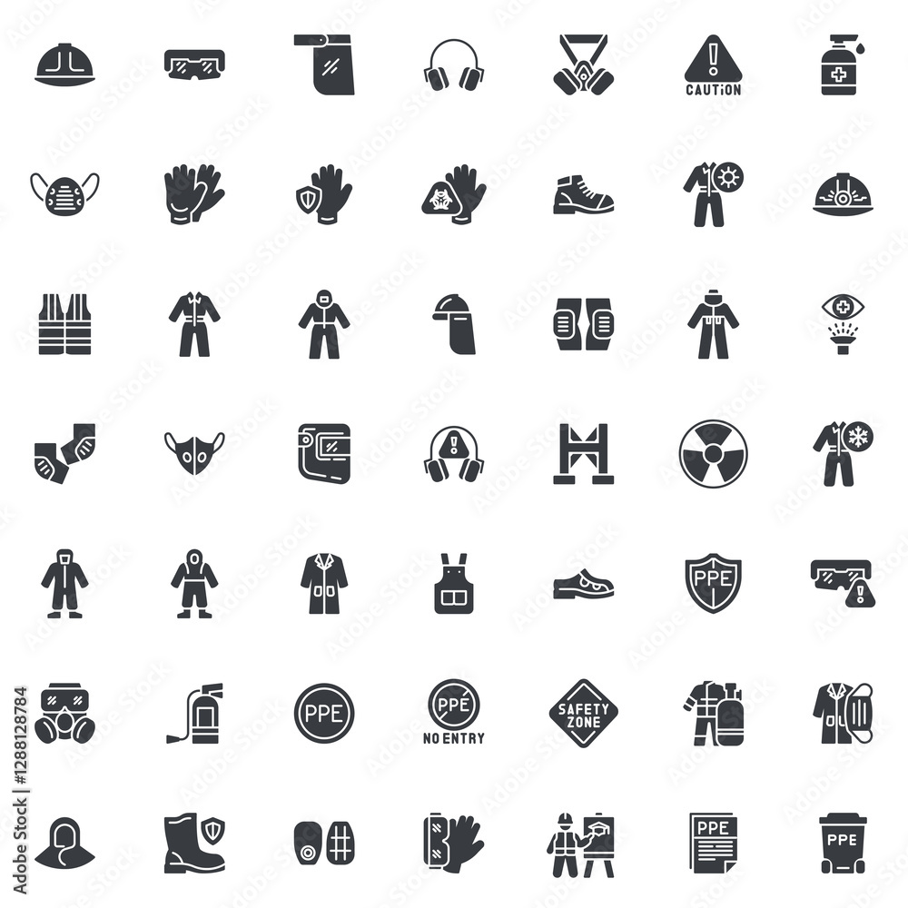 Fotografie Mandatory safety signs vector icons set