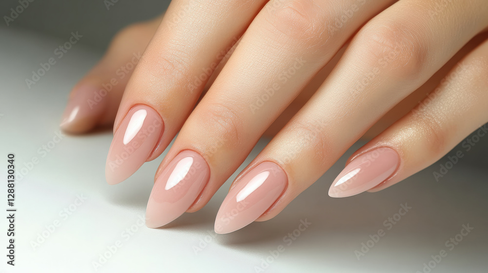 Manicured hands with subtle pink nails and flawless skin, showcasing elegance and beauty. Perfect for beauty and fashion themes Manicured hands with subtle pink nails and flawless skin, showcasing elegance and beauty. Perfect for beauty and fashion themes