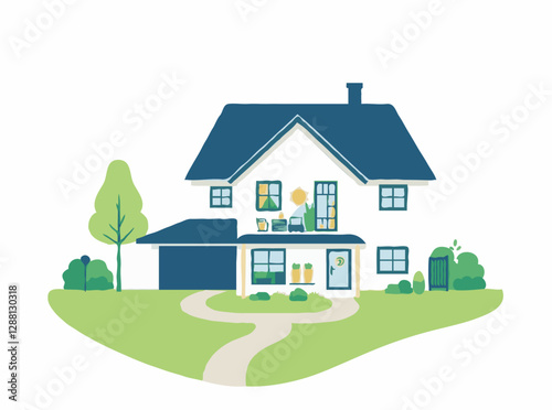 Vector Illustration of Smart Home Energy Management