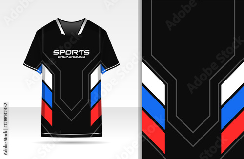 Black sport jersey design