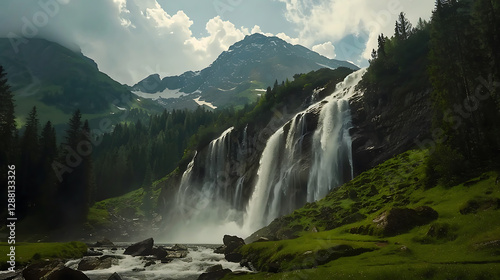 Nature’s Wonderland: Towering Rocks, Misty Peaks, and Waterfalls