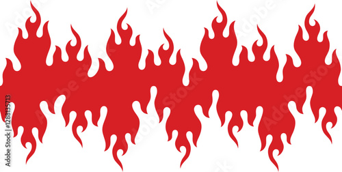 Fire Flame Element Border Line Burn