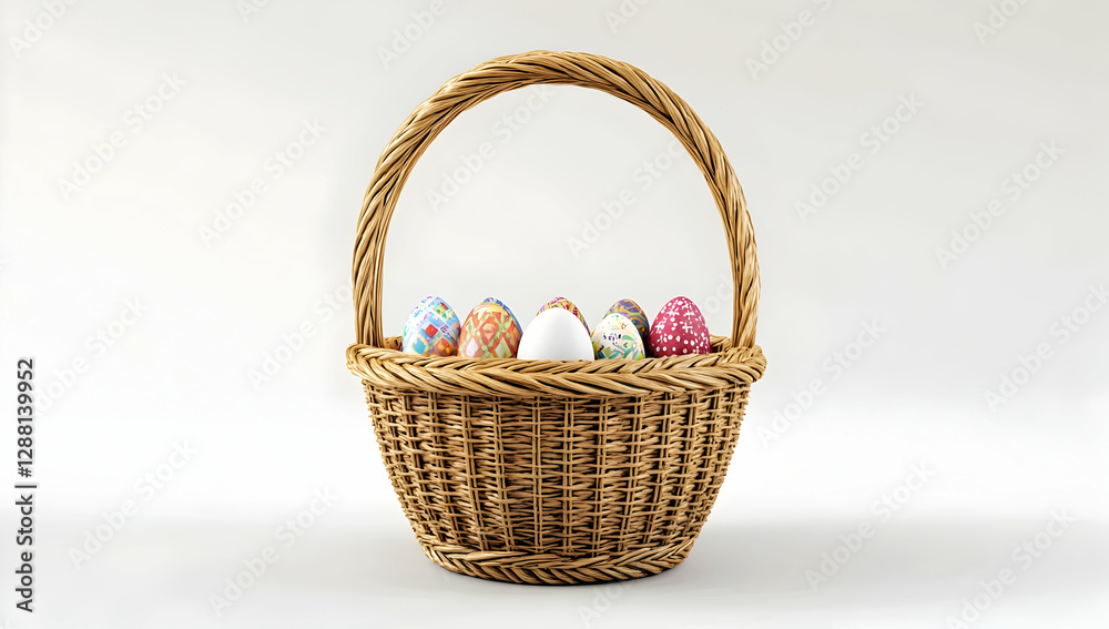 Premium 3D Easter Basket Mockup with Space for Logos Premium 3D Easter Basket Mockup with Space for Logos