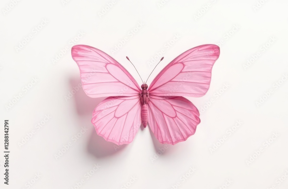 Obraz premium Pink butterfly as a symbol of 