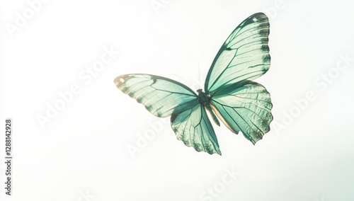 The digital transformation banner showcases an isolated dispersed butterfly set against a white background