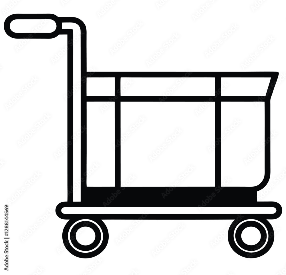 An empty shopping cart icon represents a purchase symbol in e-commerce. Empty shopping cart icon, a vector symbol of retail commerce. 3d metal cart frame illustration of an empty buy trolley. An empty shopping cart icon represents a purchase symbol in e-commerce. Empty shopping cart icon, a vector symbol of retail commerce. 3d metal cart frame illustration of an empty buy trolley.