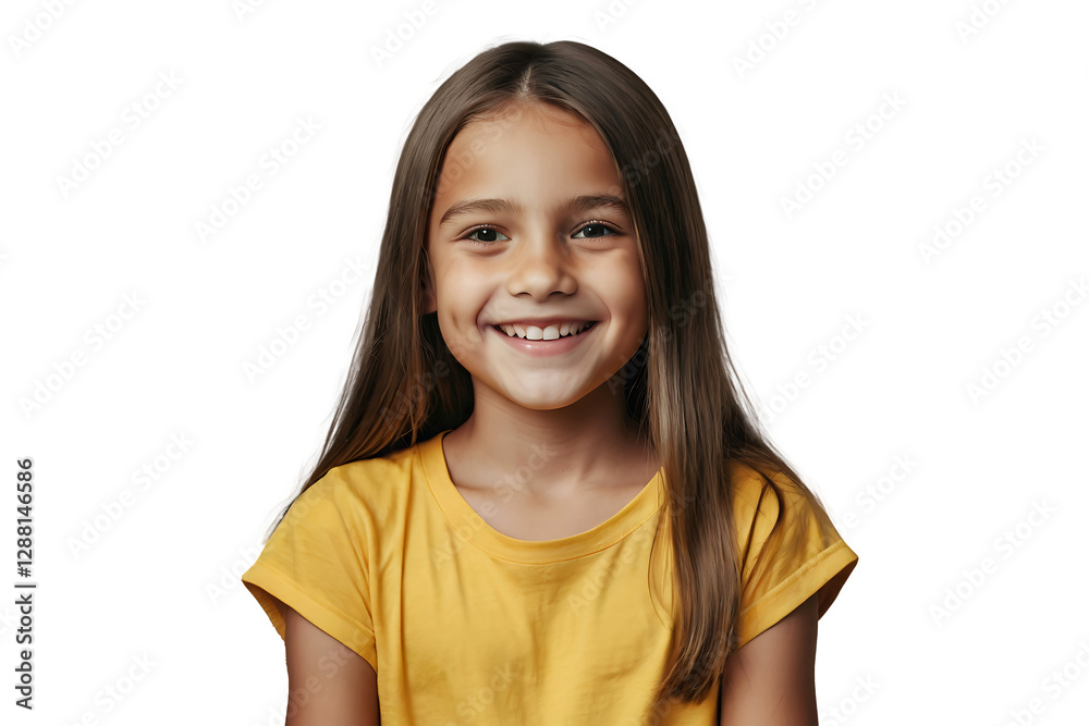Portrait of a smiling teenage girl wearing casual clothes standing with a happy face, isolated on a transparent background Portrait of a smiling teenage girl wearing casual clothes standing with a happy face, isolated on a transparent background