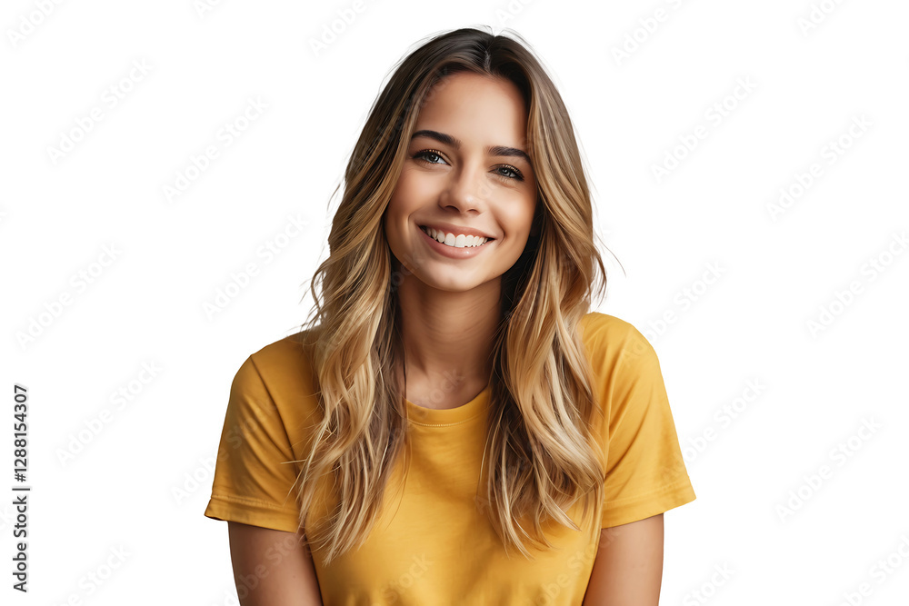 closeup portrait of young happy woman looking in camera closeup portrait of young happy woman looking in camera