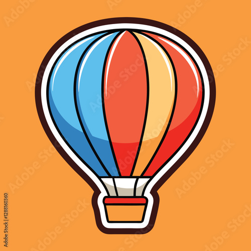 Colorful Cartoon Hot Air Balloon
