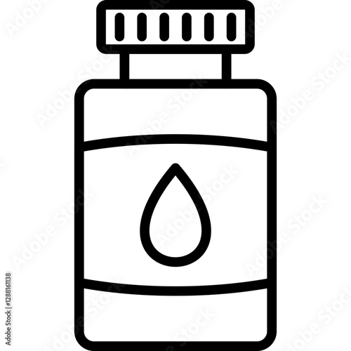 Ink Bottle Icon Vector Element