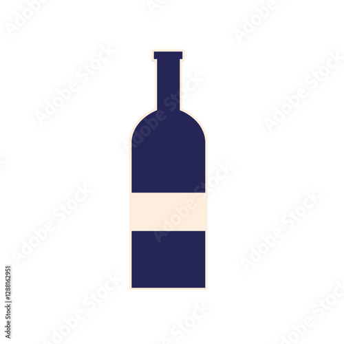 line wine bottle. outline vector icon. Symbol, logo illustration. outline vector icon. Symbol, logo illustration