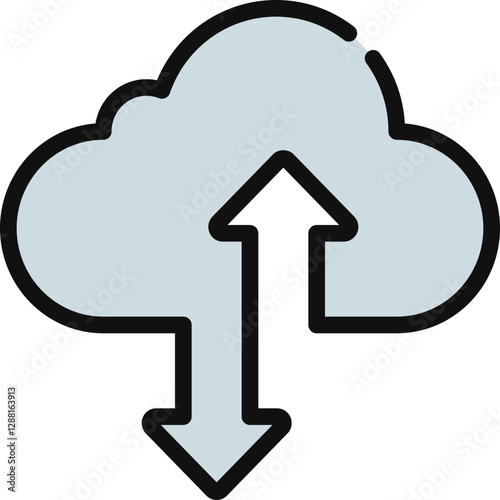 Upload Download Cloud Icon