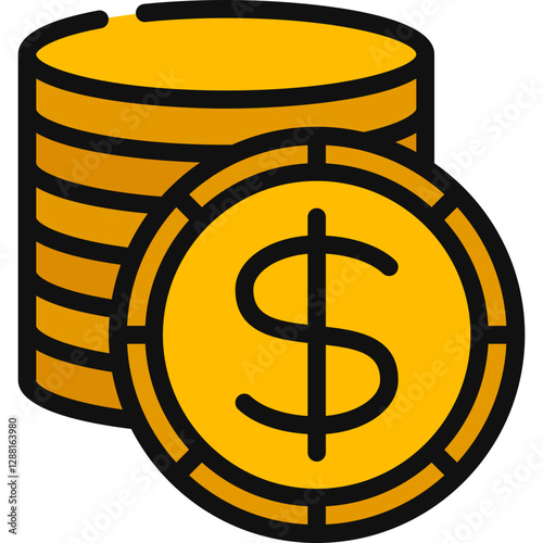 Money Coins Stack Icon