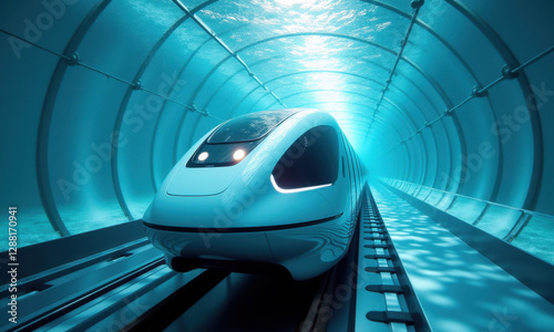 Futuristic Underwater Train, Ocean Tunnel - Futuristic technology