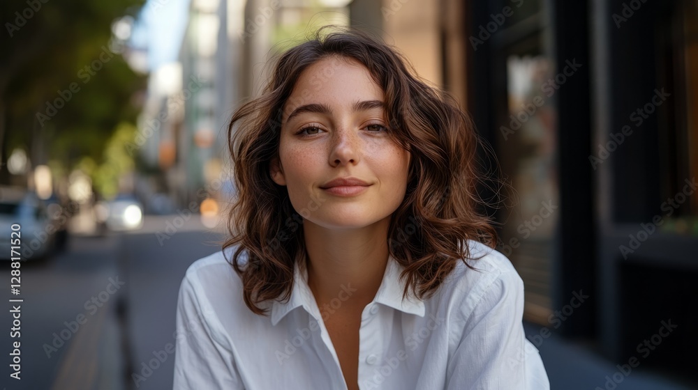Woman poses for portrait. Woman poses for portrait.