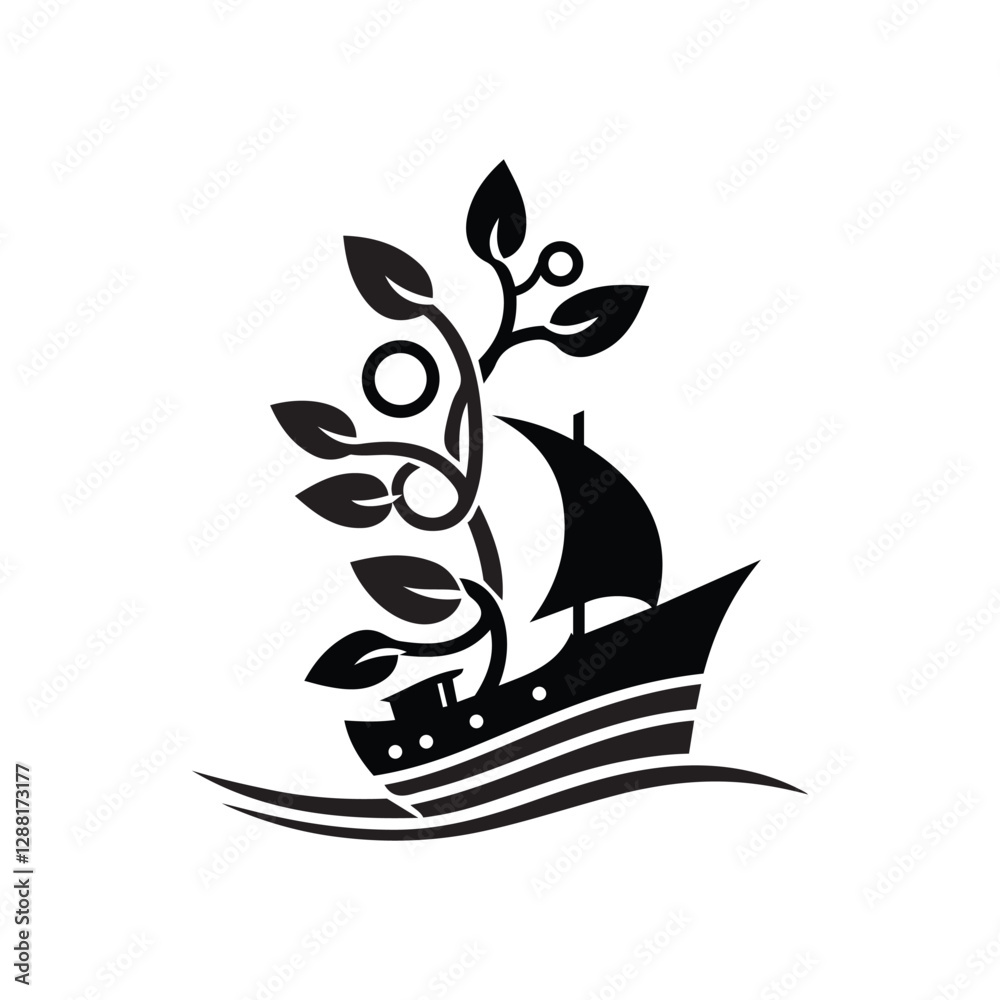 Creative Boat Logo Icon Vector | Nautical & Marine Illustration