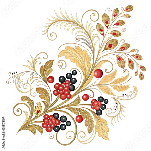 Traditional Russian Folk Art Elements