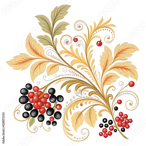 Traditional Russian Folk Art Elements