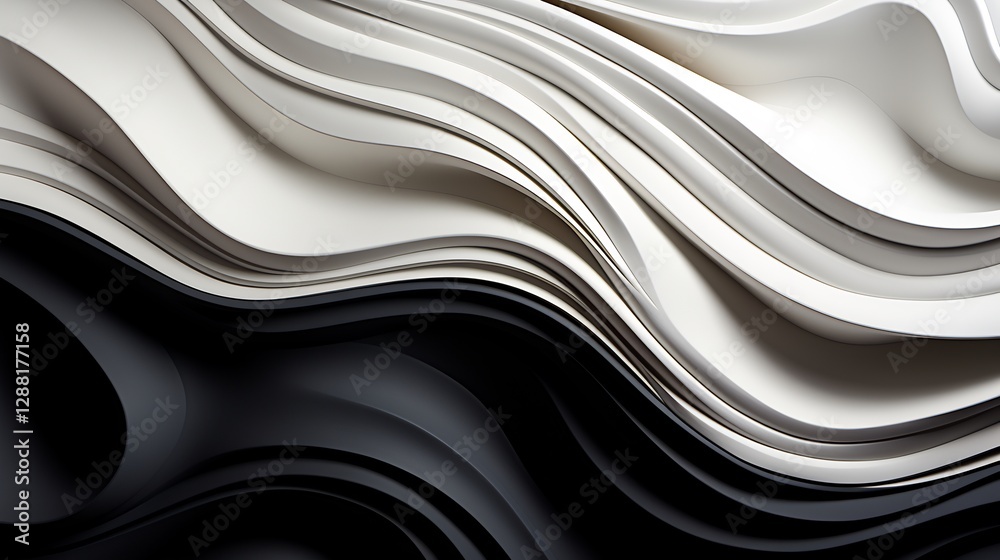 Abstract Monochromatic Wave Forms: A Study in Black and White Curvature Abstract Monochromatic Wave Forms: A Study in Black and White Curvature