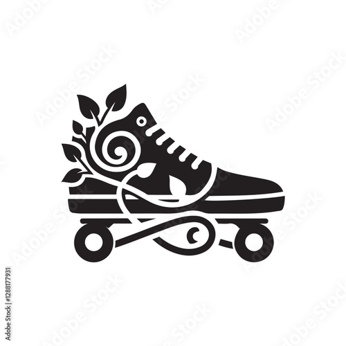 Creative Skating Shoes Icon Vector Art | Sports & Activity Illustration