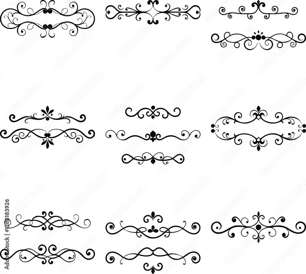Obraz premium set of decorative elements