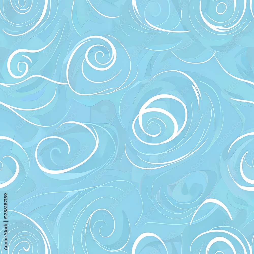 Abstract Blue Swirl Pattern: A Serene Watercolor Design Abstract Blue Swirl Pattern: A Serene Watercolor Design