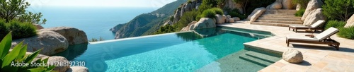 Rock pools and terraces create a serene scene, serene, landscape, pool