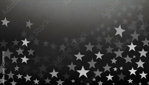 black and gray gradient background with stars