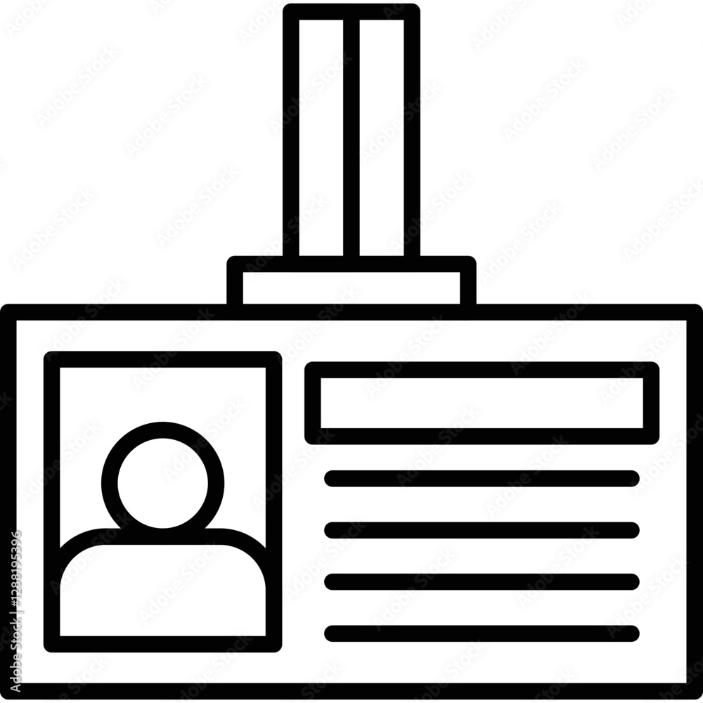 Id Card Icon Vector Element Id Card Icon Vector Element