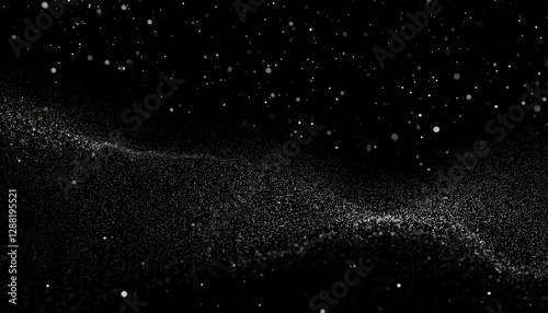 Dust particles. Abstract particle background. Dots background. 4k rendering.