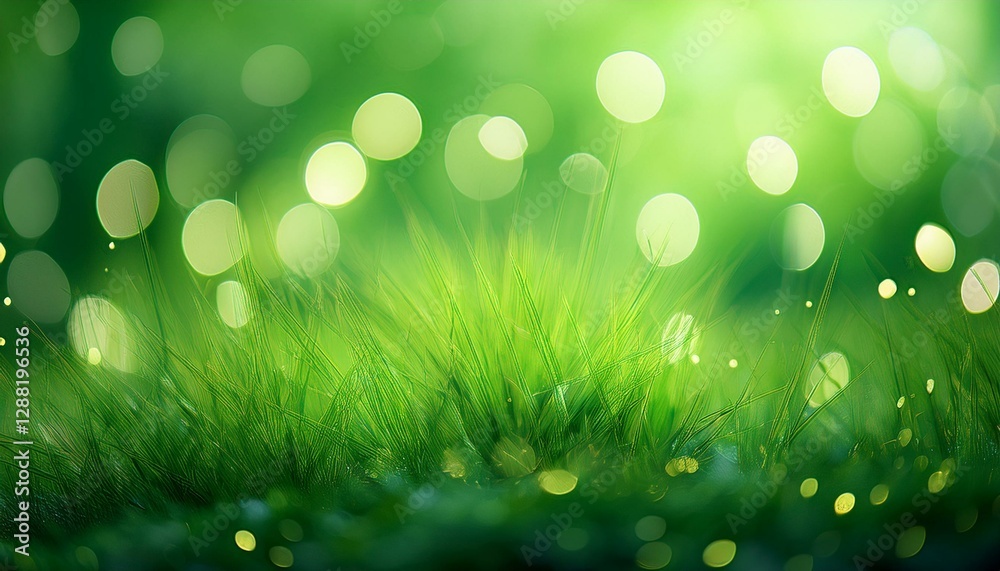 Obraz premium green bokeh abstract background blur