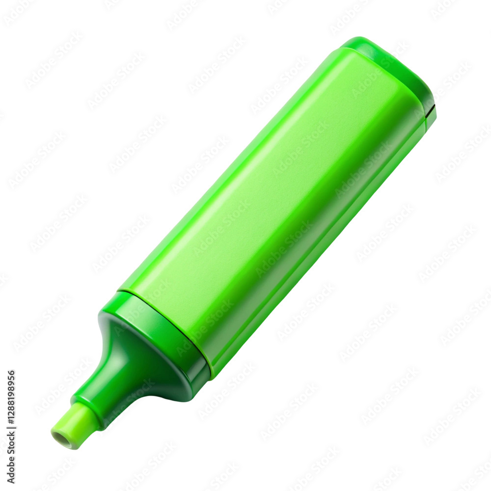 green marker isolated on white