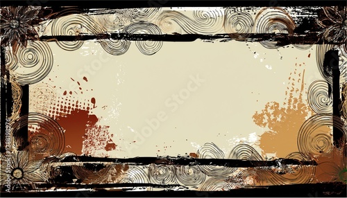 Grunge frame - stock vector.