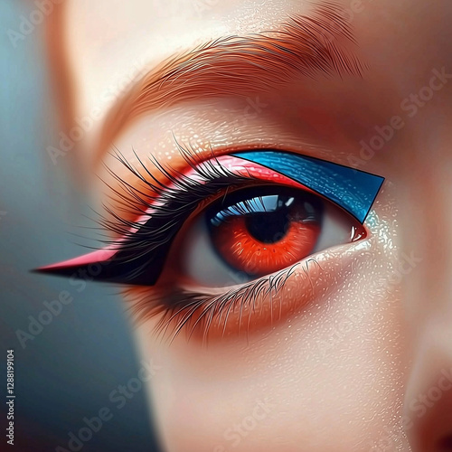 Bold neo-graphic feline eye...