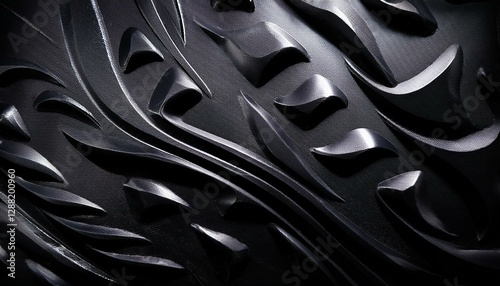 Matte black metal pattern