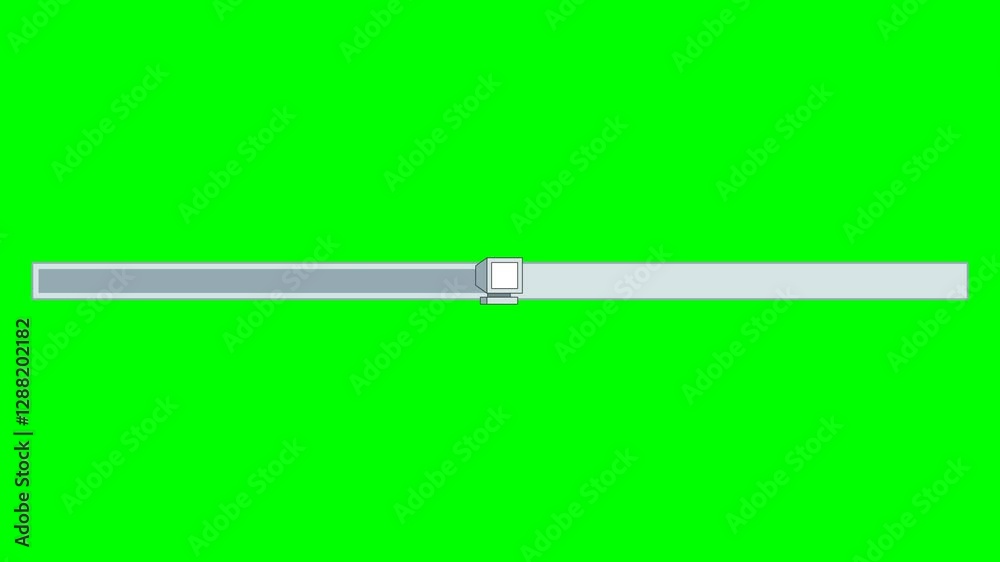 Animation of loading progress bar of an old computer with retro style ...