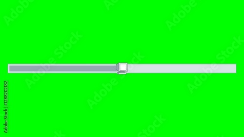 Animation of loading progress bar of an old computer with retro style in green screen background