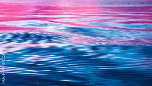 abstract water reflection with pink and blue hues
