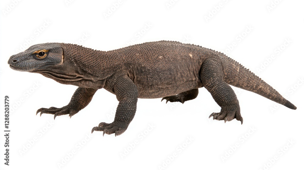 Naklejka premium Komodo Dragon: Majestic Reptile of Indonesia