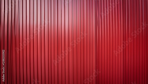 panorama of red corrugated metal background and texture surface or galvanize steel